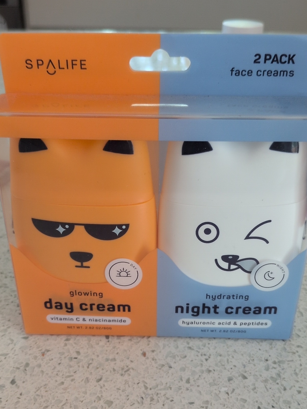 SpaLife Glowing Day & Hydrating Night Cream Duo - Orange & White